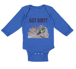 Long Sleeve Bodysuit Baby Got Dirt Dirk Bike Biking Sport Boy & Girl Clothes - Cute Rascals