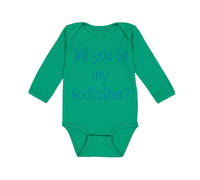 Long Sleeve Bodysuit Baby Will You Be My Godfather Pregnancy Baby Announcement