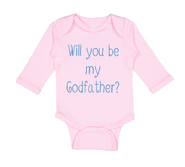 Long Sleeve Bodysuit Baby Will You Be My Godfather Pregnancy Baby Announcement