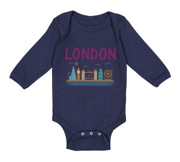 Long Sleeve Bodysuit Baby London Boy & Girl Clothes Cotton