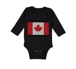 Long Sleeve Bodysuit Baby Made in America with Canadian Parts Style B Cotton