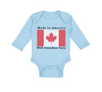 Long Sleeve Bodysuit Baby Made in America with Canadian Parts Style B Cotton