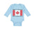 Long Sleeve Bodysuit Baby Made in America with Canadian Parts Style B Cotton