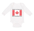 Long Sleeve Bodysuit Baby Made in America with Canadian Parts Style B Cotton