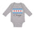 Long Sleeve Bodysuit Baby Chicago Flag Star Valentines Love Boy & Girl Clothes - Cute Rascals