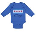 Long Sleeve Bodysuit Baby Chicago Flag Star Valentines Love Boy & Girl Clothes