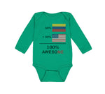 Long Sleeve Bodysuit Baby 50% Colombian 50%American 100% Awesome Cotton - Cute Rascals