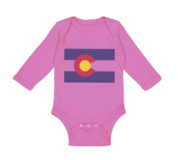 Long Sleeve Bodysuit Baby Colorado Flag Map Boy & Girl Clothes Cotton - Cute Rascals