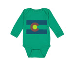 Long Sleeve Bodysuit Baby Colorado Flag Map Boy & Girl Clothes Cotton - Cute Rascals