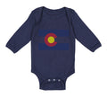 Long Sleeve Bodysuit Baby Colorado Flag Map Boy & Girl Clothes Cotton