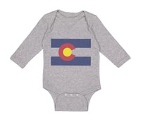 Long Sleeve Bodysuit Baby Colorado Flag Map Boy & Girl Clothes Cotton - Cute Rascals