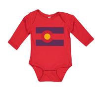 Long Sleeve Bodysuit Baby Colorado Flag Map Boy & Girl Clothes Cotton - Cute Rascals