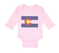 Long Sleeve Bodysuit Baby Colorado Flag Map Boy & Girl Clothes Cotton - Cute Rascals