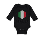 Long Sleeve Bodysuit Baby Italian Italy Soccer Boy & Girl Clothes Cotton