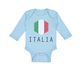 Long Sleeve Bodysuit Baby Italian Italy Soccer Boy & Girl Clothes Cotton