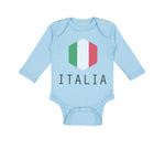 Long Sleeve Bodysuit Baby Italian Italy Soccer Boy & Girl Clothes Cotton