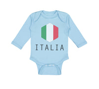 Long Sleeve Bodysuit Baby Italian Italy Soccer Boy & Girl Clothes Cotton