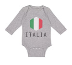 Long Sleeve Bodysuit Baby Italian Italy Soccer Boy & Girl Clothes Cotton