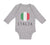 Long Sleeve Bodysuit Baby Italian Italy Soccer Boy & Girl Clothes Cotton