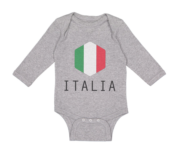 Long Sleeve Bodysuit Baby Italian Italy Soccer Boy & Girl Clothes Cotton