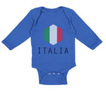 Long Sleeve Bodysuit Baby Italian Italy Soccer Boy & Girl Clothes Cotton