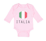 Long Sleeve Bodysuit Baby Italian Italy Soccer Boy & Girl Clothes Cotton