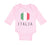 Long Sleeve Bodysuit Baby Italian Italy Soccer Boy & Girl Clothes Cotton