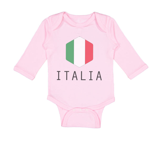 Long Sleeve Bodysuit Baby Italian Italy Soccer Boy & Girl Clothes Cotton