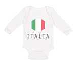 Long Sleeve Bodysuit Baby Italian Italy Soccer Boy & Girl Clothes Cotton