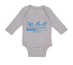 Long Sleeve Bodysuit Baby Triathlon Skills Loading Please Wait Funny Humor