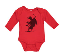 Long Sleeve Bodysuit Baby Rodeo Cowboy Bull Riding Boy & Girl Clothes Cotton