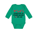 Long Sleeve Bodysuit Baby Someone in Chicago Loves Me Style B Boy & Girl Clothes