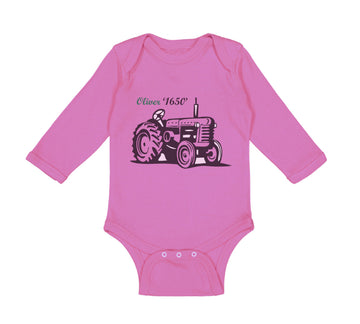 Long Sleeve Bodysuit Baby Oliver Tractors Funny Humor Boy & Girl Clothes Cotton