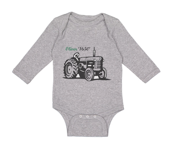 Long Sleeve Bodysuit Baby Oliver Tractors Funny Humor Boy & Girl Clothes Cotton