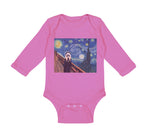 Long Sleeve Bodysuit Baby Starry Night Vincent Van Gogh Funny Humor Cotton