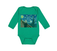Long Sleeve Bodysuit Baby Starry Night Vincent Van Gogh Funny Humor Cotton
