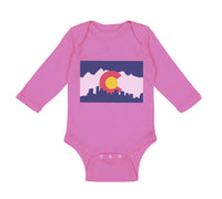 Long Sleeve Bodysuit Baby Colorado Flag Valentines Love Boy & Girl Clothes - Cute Rascals