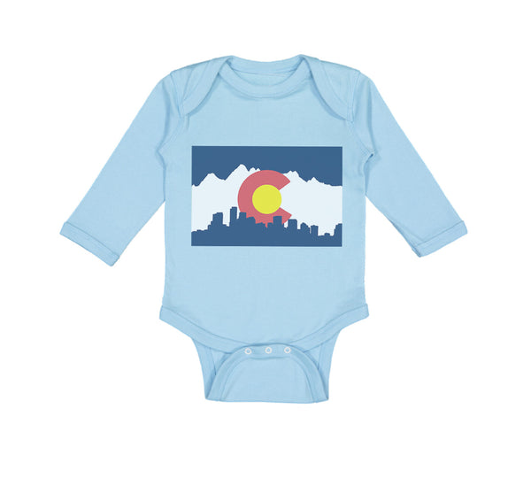 Long Sleeve Bodysuit Baby Colorado Flag Valentines Love Boy & Girl Clothes - Cute Rascals