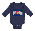 Long Sleeve Bodysuit Baby Colorado Flag Valentines Love Boy & Girl Clothes