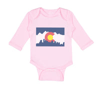 Long Sleeve Bodysuit Baby Colorado Flag Valentines Love Boy & Girl Clothes - Cute Rascals