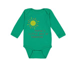 Long Sleeve Bodysuit Baby Papaw's Little Ray of Sunshine Grandpa Grandfather