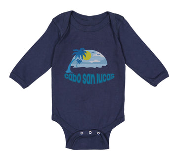 Long Sleeve Bodysuit Baby Cabo San Lucas Sunset Ocean Sea Life Cotton