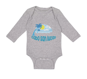 Long Sleeve Bodysuit Baby Cabo San Lucas Sunset Ocean Sea Life Cotton