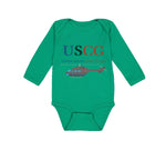 Long Sleeve Bodysuit Baby Uscg United States Coast Guard Boy & Girl Clothes