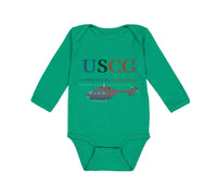 Long Sleeve Bodysuit Baby Uscg United States Coast Guard Boy & Girl Clothes