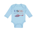 Long Sleeve Bodysuit Baby Uscg United States Coast Guard Boy & Girl Clothes