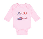 Long Sleeve Bodysuit Baby Uscg United States Coast Guard Boy & Girl Clothes