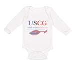 Long Sleeve Bodysuit Baby Uscg United States Coast Guard Boy & Girl Clothes