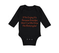Long Sleeve Bodysuit Baby Grandpa Won'T Let Motorcycle Grandfather Cotton
