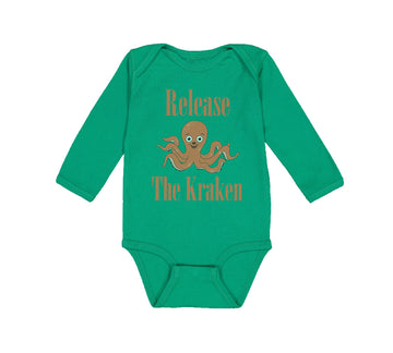 Long Sleeve Bodysuit Baby Release The Kraken Funny Humor Boy & Girl Clothes